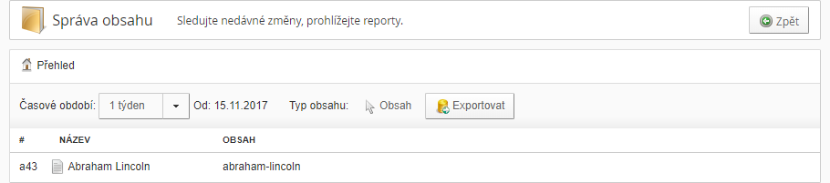 content management dashboard